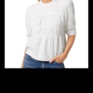 Joe's jeans black smocked top